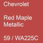 Preview: Chevrolet, Red Maple Metallic, 59 / WA225C.